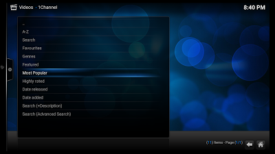 Kodi screenshot